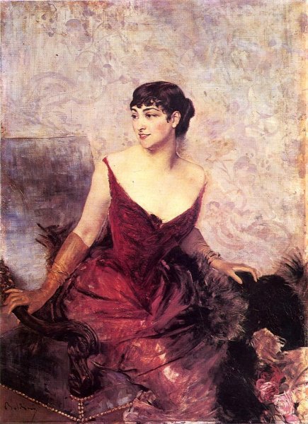 Countess De Rasty Seated In An Armchair